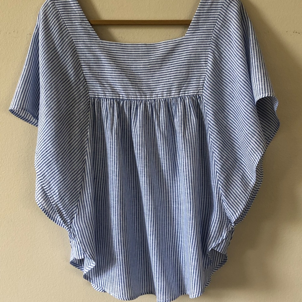 Beachlunchlounge Linen Striped Top - Picture 8 of 10